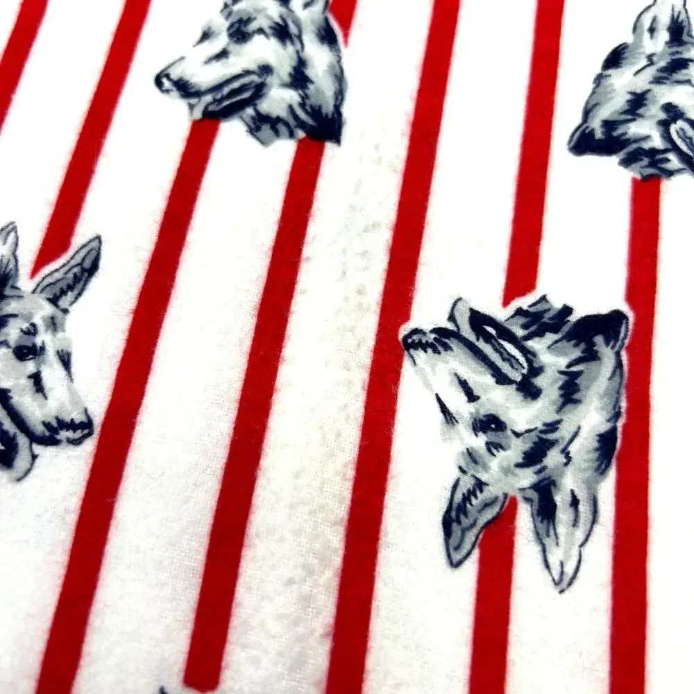 Vintage Cotton Flannel German Shepherd Themed Fabric 36